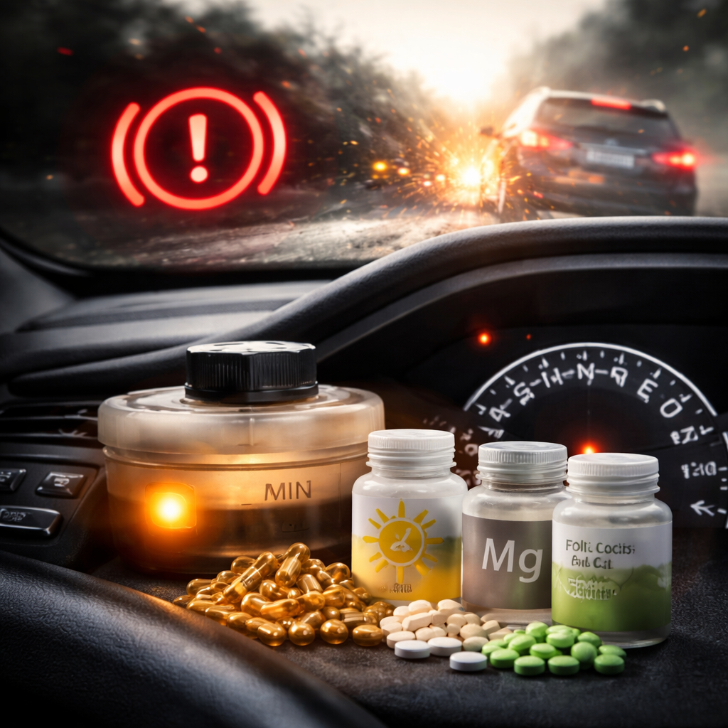 Autofahrt Schrecksekunde Vitalstoffmängel